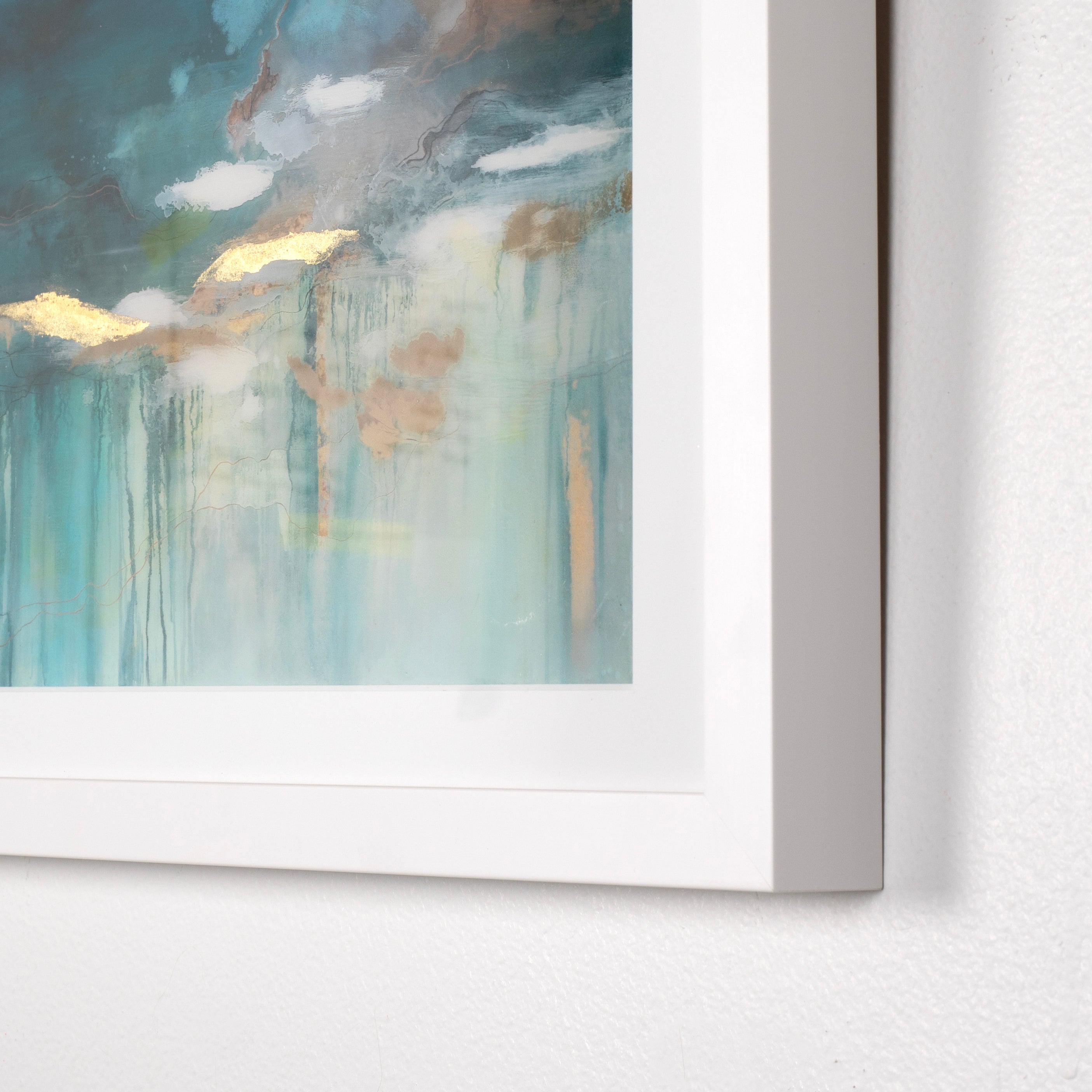 Migrate art print framed in white